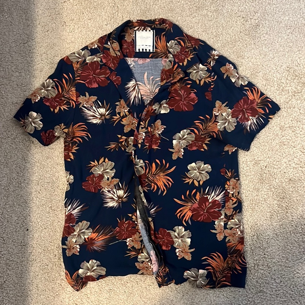 Cactus Man Men’s Floral Short Sleeved Shirt